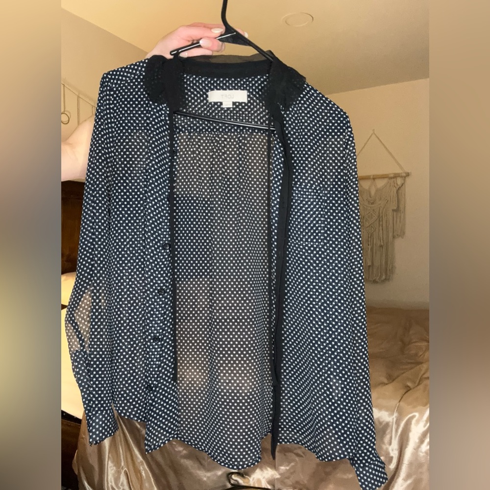 Loft sheer dress shirt. Size  XS